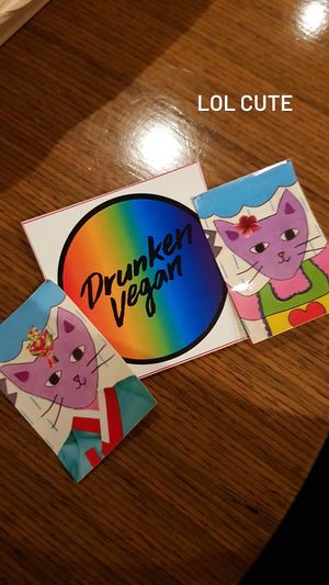 Free stickers 💕  at Drunken Vegan - 드렁큰비건 in Seoul