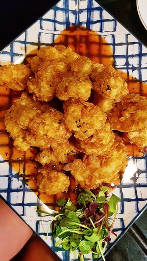 The fried cauliflower with sweet chili sauce - delicious! at Drunken Vegan - 드렁큰비건 in Seoul