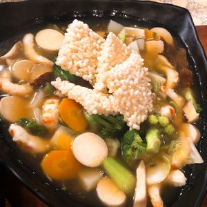 nuroongjitang! goes well with their signature soju at Drunken Vegan - 드렁큰비건 in Seoul