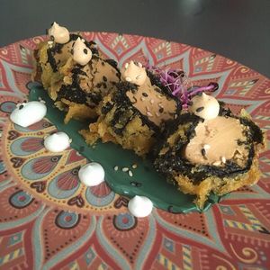 Tempura tofu with nori at Purpura Project in Alicante
