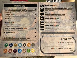 Menu in February 2020 at Purpura Project in Alicante