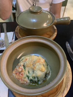 Canelón de lentejas at Purpura Project in Alicante