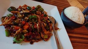 Kung Pao tofu stick - ruled! at Golden China & Aikins Sushi in Uppsala