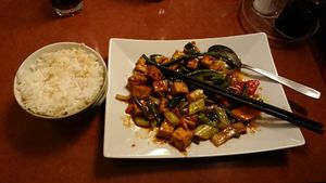 Already eaten a bit, big portions. at Golden China & Aikins Sushi in Uppsala