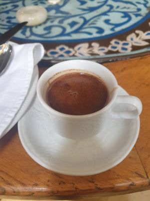 Spiced Turkish coffee - so good! at Sofra in Luxor