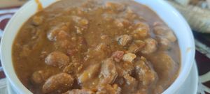 Foul. Egyptian bean stew. Amazing taste. at Sofra in Luxor