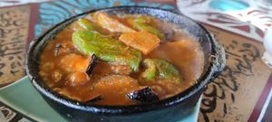 Mousaka. Eggplant potato and bell pepper cooked in oven. Amazing dish. at Sofra in Luxor