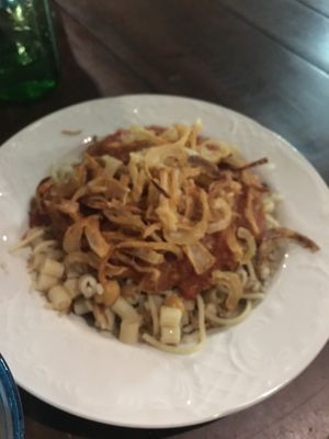 Koshari at Sofra in Luxor