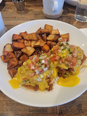 Vegan Benedict (sooo good!) at Bruncheonette in Spokane