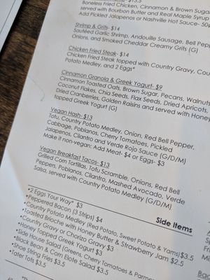 2 vegan options at Bruncheonette in Spokane