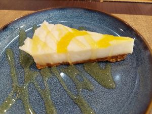 Lemon pie (one of the two vegan desserts) at Al Forno in Brighton