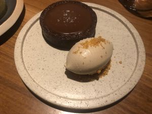chocolate tart at SACRO in Buenos Aires