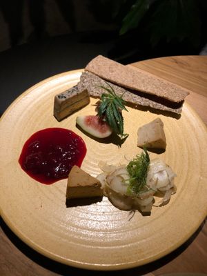 Cheese plate - quesos veganos  at SACRO in Buenos Aires