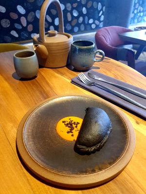 Black empanada at SACRO in Buenos Aires