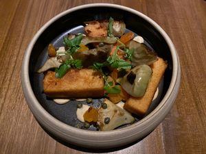 chickpea panisse at SACRO in Buenos Aires