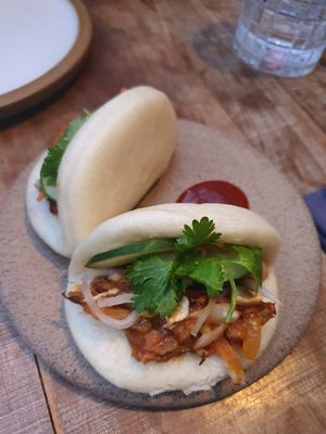 Bao buns at SACRO in Buenos Aires