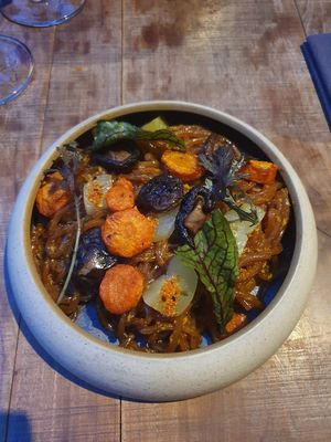 Asian spaghetti at SACRO in Buenos Aires