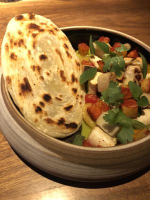 Green curry tofu at SACRO in Buenos Aires