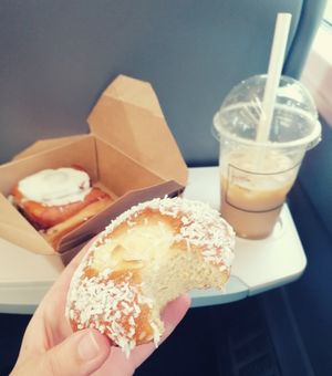 Vegan buns at Little Fitzroy Coffee in Edinburgh