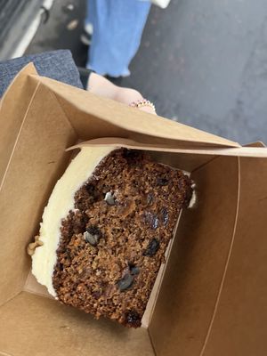 Vegan carrot cakee  at Little Fitzroy Coffee in Edinburgh