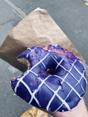 Ube donut  at Little Fitzroy Coffee in Edinburgh