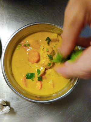 Vegetable Kashmiri at Bhaji Curry House in Guanajuato