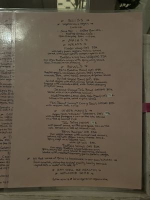 Menu June  at Samadhi Living - Bliss Casa in 