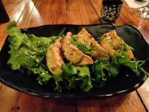 Very overpriced gyoza at Ensō Sushi in Manuel Antonio