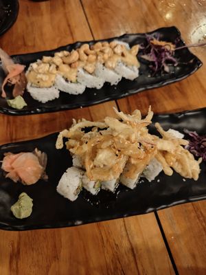 Pachamama Roll & Mighty Mushroom Roll at Ensō Sushi in Manuel Antonio