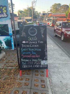 Sign  at Ensō Sushi in Manuel Antonio