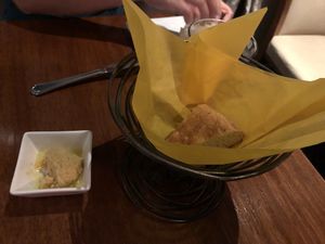 Free bread with hummus dip at Matteo's Osteria in Wailea