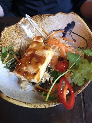 du du salad: papaya salad w tofu; tasty!  at Good Rice zum Elefanten in Konstanz