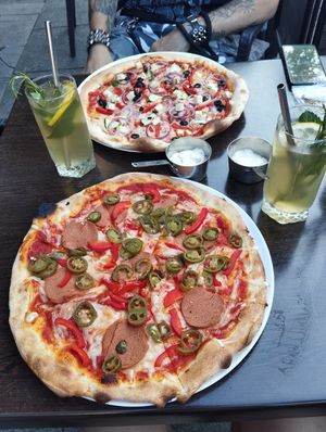 Fifth and sixth pizzas & mojito lemon tea at Handmade in Olsztyn