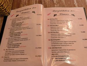 Speisekarte at Quan Xanh in Leipzig