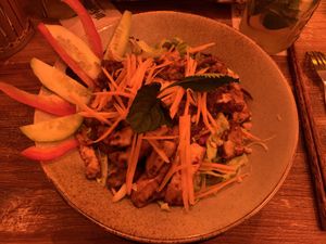 Noodles with Tofu and Peanuts at Quan Xanh in Leipzig