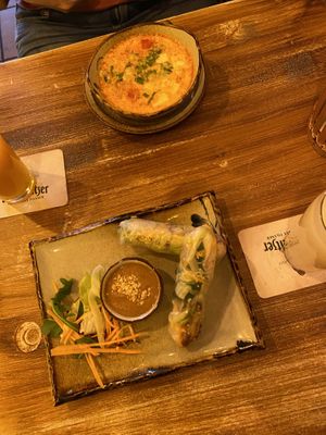 Coconut soup & summer rolls  at Quan Xanh in Leipzig