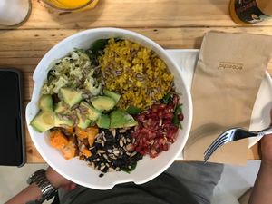 Vegan bowl at Breathe in Barcelona