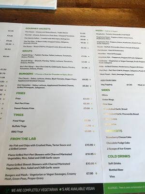 Menu  at Vegology in West London