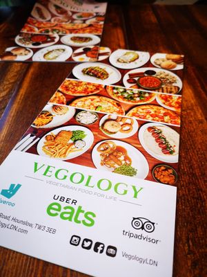 Menu at Vegology in West London