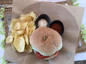 Vegan hamburger   at Vivi Bistrot - Vila Pamphili in Rome