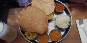 Vegan Thali at Udupi Palace in San Francisco