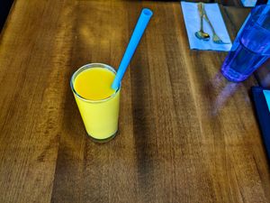 Vegan Mango Lassi at Udupi Palace at Udupi Palace in San Francisco