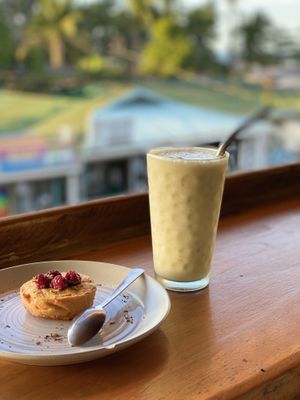 Papaya cheesecake at Puerto&Co in Puerto Viejo De Talamanca