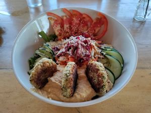 Falafel bowl at Puerto&Co in Puerto Viejo De Talamanca