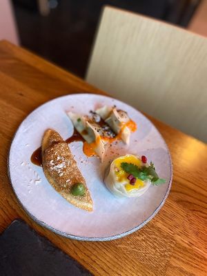 Beautiful dumplings at Secret Garden in Berlin