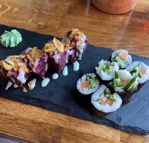 sushi: geisha in love inside out and kyoto lights maki at Secret Garden in Berlin