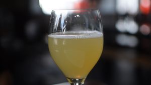 apple juice at Secret Garden in Berlin