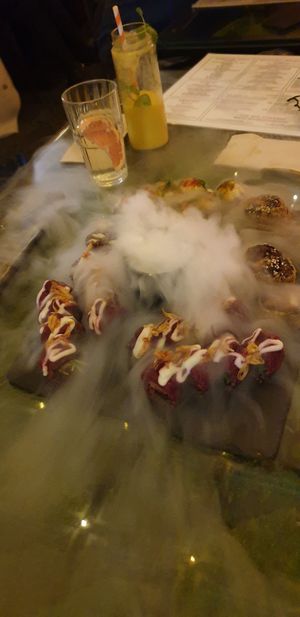 Beautifully served to the table sushi at Secret Garden in Berlin