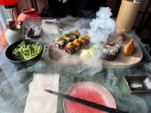 Algensalat und Sushiauswahl  at Secret Garden in Berlin