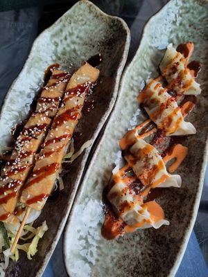 2 starters:   steamed dumplings at Secret Garden in Berlin